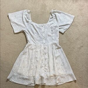 Sienna Sky White Polka Dot Dress